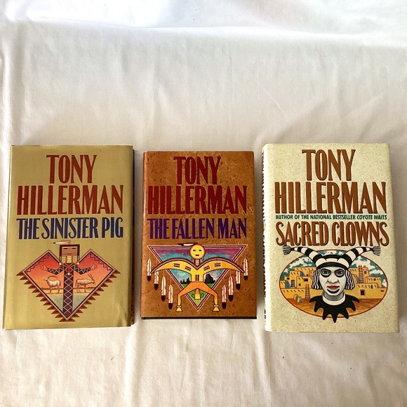 Other - Sinister Pig Fallen Man Sacred Clowns 3 Tony Hillerman hardback books